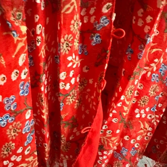 ASOS Maternity Red Floral Long Sleeve Dress - Picture 10 of 12